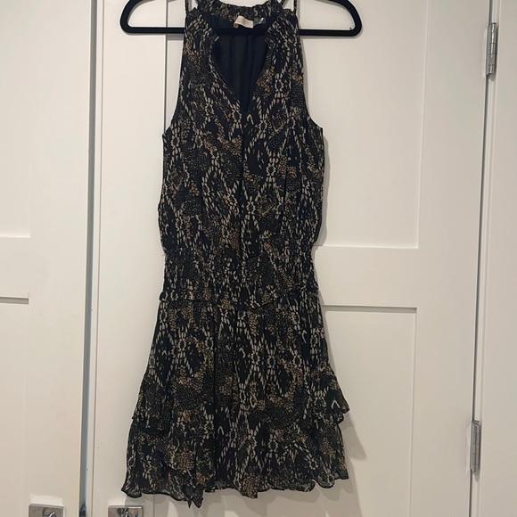 Rams Brook printed jewel snake print halter neck minidress - Picture 3 of 5